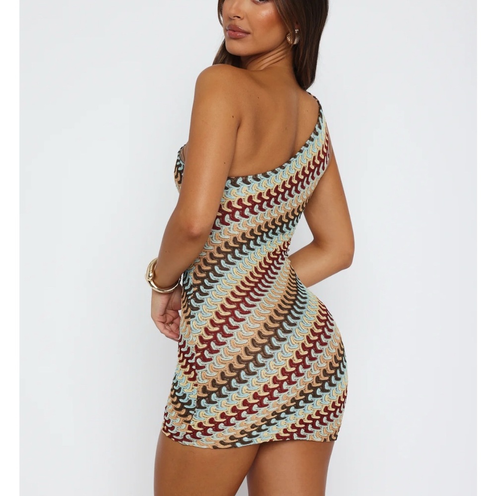 One-Shoulder Multicolor Patterned Dress - Picture 2 of 2